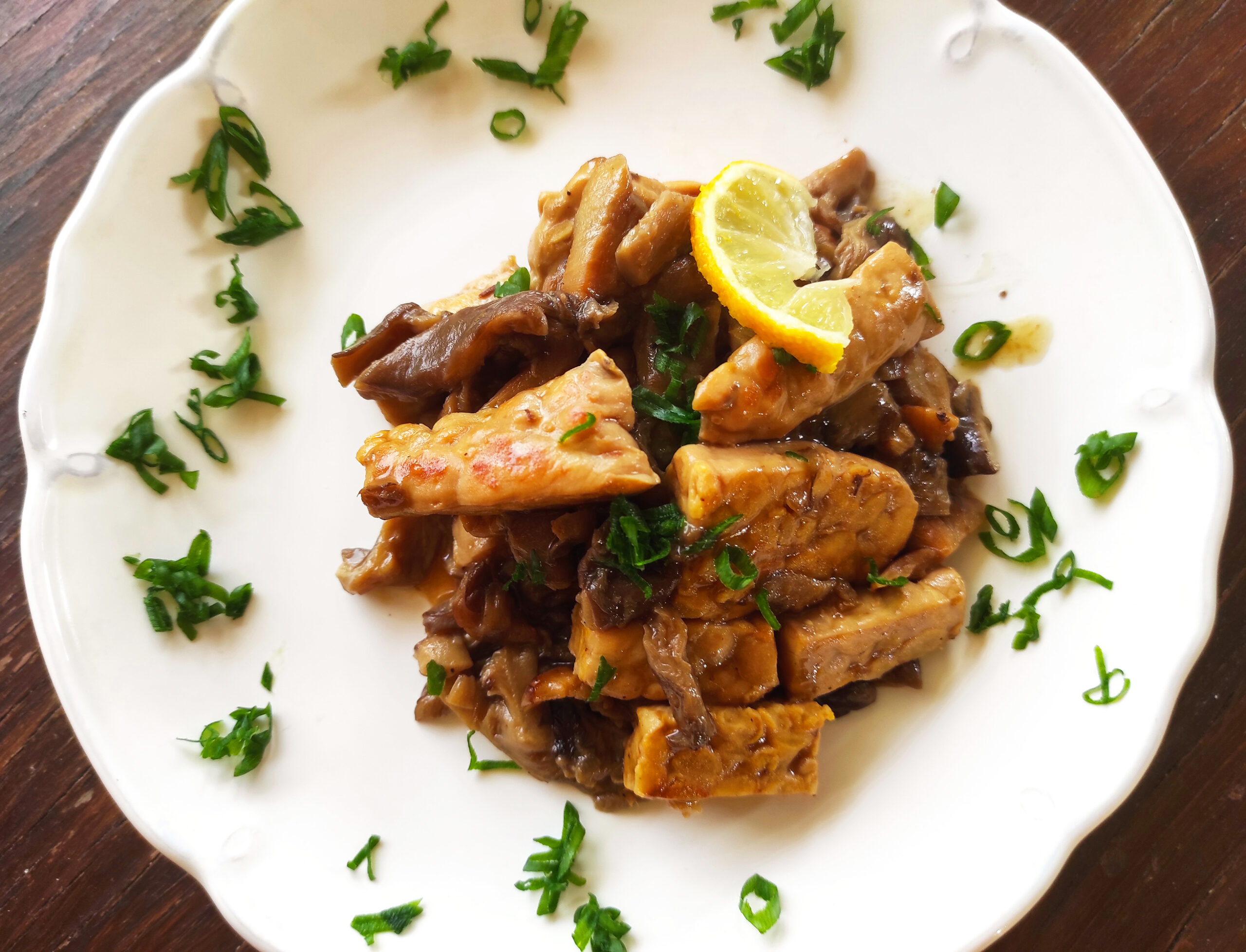 Read more about the article Pan fried Tempeh with oyster mushrooms